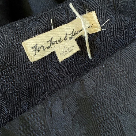 FOR LOVE & LEMONS navy blue jacquard floral print Luella Cigarette crop pants - Picture 8 of 12